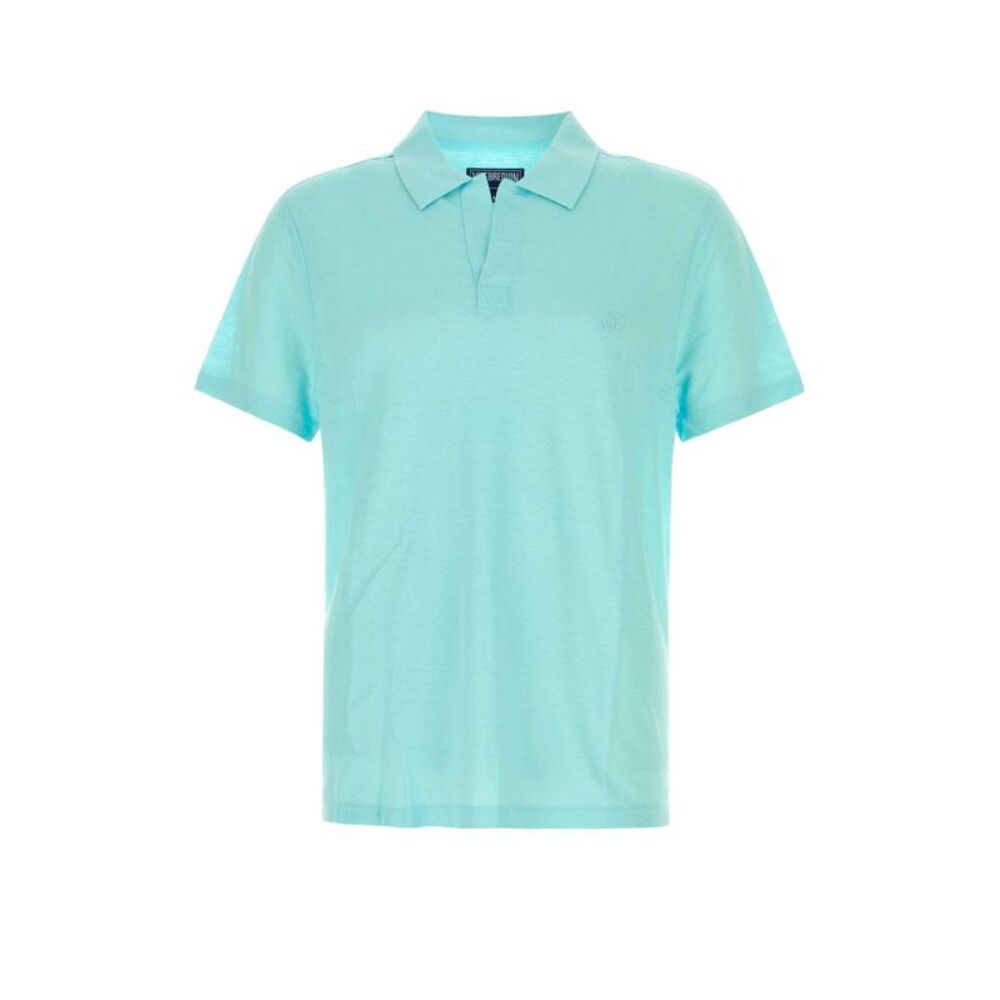 Vilebrequin Men Aquamarine Linen Pyramid Polo Shirt